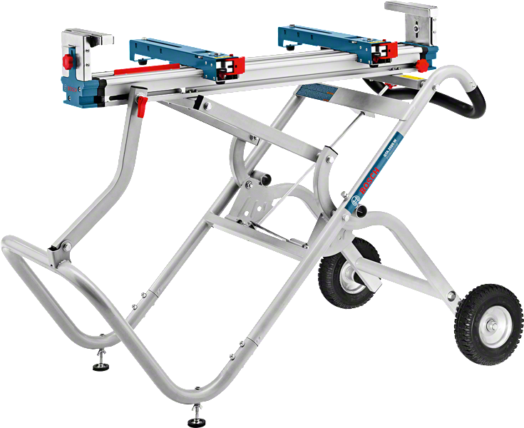 ขาตั้งเลื่อย Bosch GTA 2500 W พร้อมโต๊ะทำงานขยายได้.