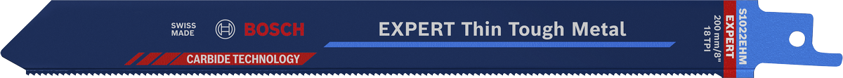 ใบเลื่อยตัดโลหะแบบลูกสูบ Bosch EXPERT Thin Tough Metal S 1022 EHM.