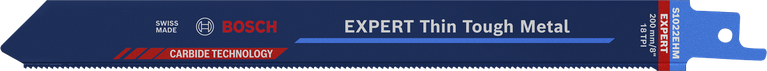 ใบเลื่อยตัดโลหะแบบลูกสูบ Bosch EXPERT Thin Tough Metal S 1022 EHM.