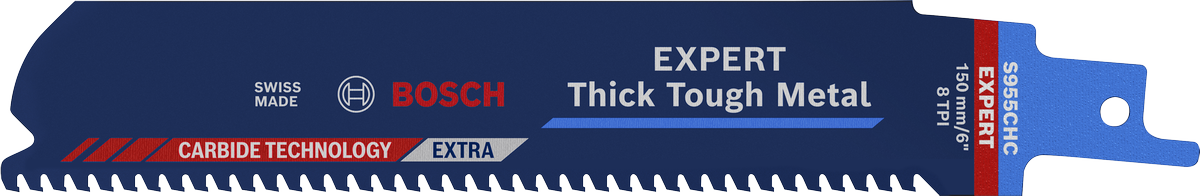 ใบเลื่อยตัดโลหะแบบลูกสูบ Bosch EXPERT Thick Tough Metal S 955 CHC.