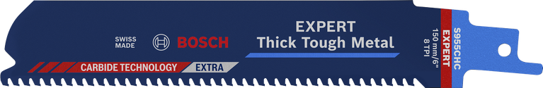 ใบเลื่อยอเนกประสงค์ EXPERT Thick Tough Metal S 955 CHC จำนวน 1 ชิ้น ใบเลื่อยตัดโลหะแบบลูกสูบ Bosch EXPERT Thick Tough Metal S 955 CHC.