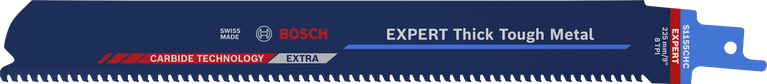 ใบเลื่อยตัดโลหะแบบลูกสูบ Bosch EXPERT รุ่น S1155CHC ผลิตจากโลหะหนาและแข็งแรง.