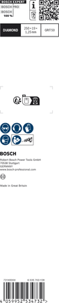 ใบเลื่อย Bosch EXPERT Cement Cast Iron S 1750 RD GRIT 50.