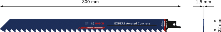 ใบเลื่อยตัดคอนกรีตมวลเบา Bosch EXPERT S1241HM