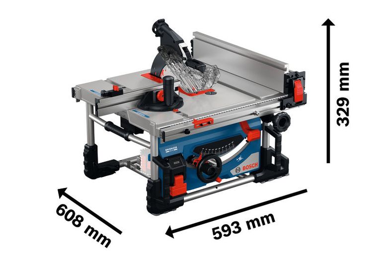 เลื่อยโต๊ะ Bosch GTS 18V-70 ที่มีขนาดกะทัดรัด.