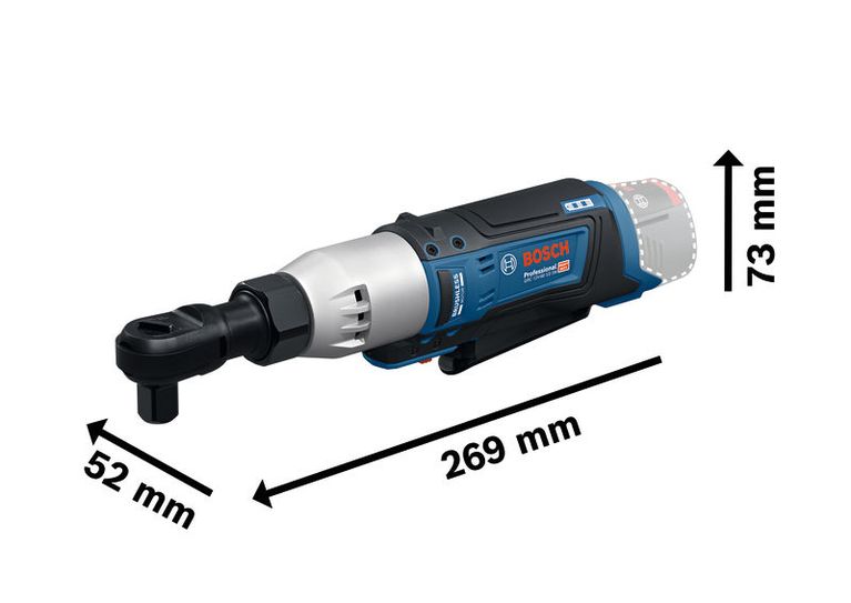 ประแจขันคอท่อไร้สาย Bosch GRC 12V-60 1/2 SN พร้อมขนาด.