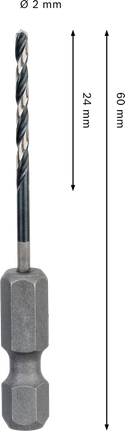 ดอกสว่านกระแทก Bosch PRO Metal HSS-G ขนาด 2 มม.