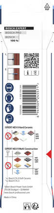 EXPERT HEX-9 Hard Ceramic และชุด HEX-9 Multi Construction Set, 6 มม., 2 ชิ้น ดอกสว่าน Bosch EXPERT HEX-9 เซรามิกแข็งและโครงสร้างหลายแบบ ขนาด 6 มม.