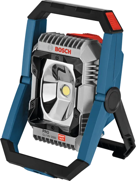ไฟส่องสว่างไซต์งานไร้สาย Bosch GLI18V-3000 ขาตั้งปรับได้.