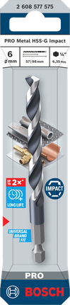 ดอกสว่านกระแทก Bosch PRO Metal HSS-G ขนาด 6 มม.