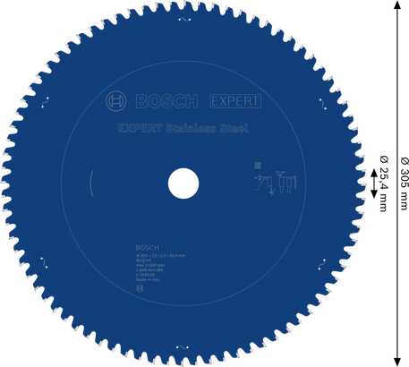 ใบเลื่อยวงเดือนสแตนเลส Bosch EXPERT 80 ฟัน.