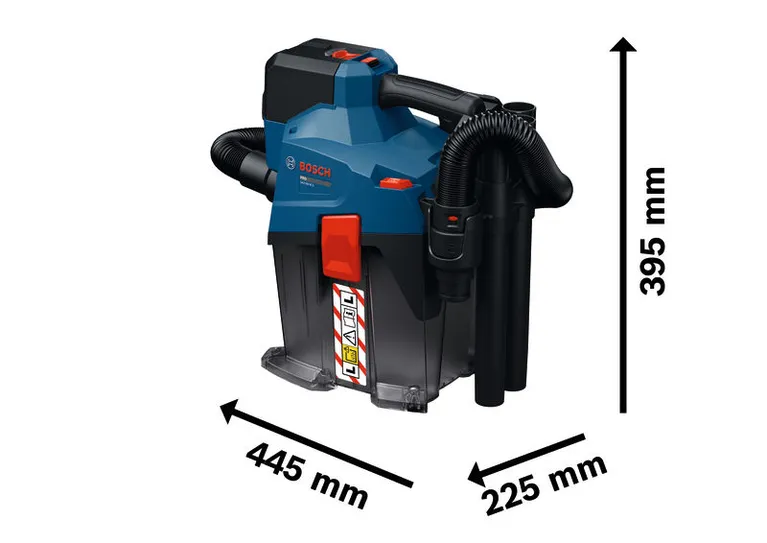 เครื่องดูดฝุ่นไร้สาย Bosch GAS18V-6LS ที่มีดีไซน์กะทัดรัด.
