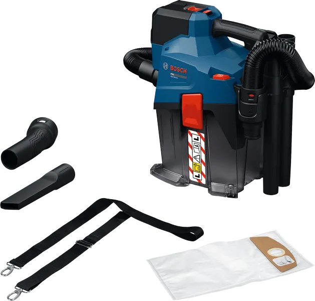 เครื่องดูดฝุ่นไร้สายแบบเปียกและแห้ง Bosch GAS18V-6LS พร้อมอุปกรณ์เสริม.