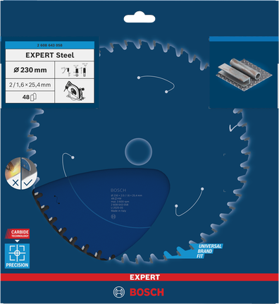 ใบเลื่อยวงเดือนเหล็ก Bosch EXPERT 230 มม. T48.