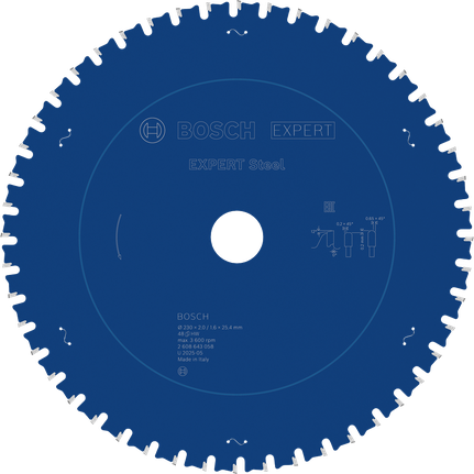 ใบเลื่อยวงเดือนเหล็ก Bosch EXPERT สำหรับตัดเหล็ก.