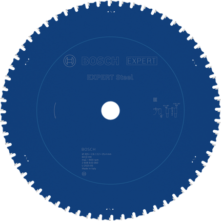 ใบเลื่อยวงเดือนเหล็ก Bosch EXPERT 305 มม. T60.