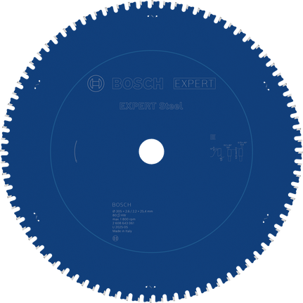 ใบเลื่อยวงเดือนเหล็ก Bosch EXPERT 305 มม. 80 ฟัน.