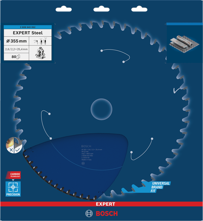ใบเลื่อยวงเดือนเหล็ก Bosch EXPERT 355 มม.