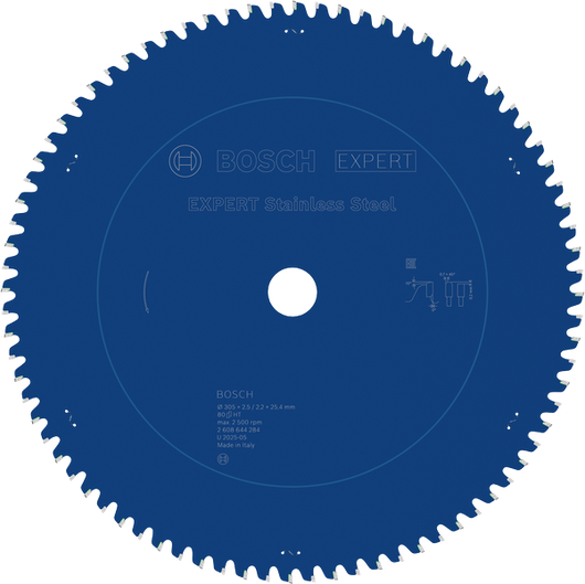 ใบเลื่อยวงเดือน EXPERT Stainless Steel ใบเลื่อยวงเดือนสแตนเลส Bosch EXPERT 80 ฟัน.