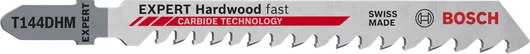 ใบเลื่อยจิ๊กซอว์คาร์ไบด์ Bosch EXPERT Hardwood Fast T144DHM.