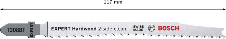 ใบเลื่อยจิ๊กซอว์ Bosch EXPERT Hardwood ทำความสะอาด 2 ด้าน T308BF.