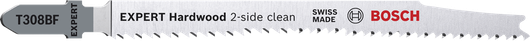 ใบเลื่อยจิ๊กซอว์ทำความสะอาด 2 ด้านสำหรับไม้เนื้อแข็ง Bosch EXPERT.