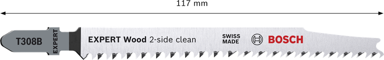 ใบเลื่อยจิ๊กซอว์ Bosch EXPERT Wood ทำความสะอาด 2 ด้าน T308B.