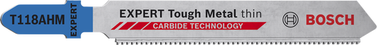 ใบเลื่อยจิ๊กซอว์ Bosch EXPERT Tough Metal T118AHM ฟันคาร์ไบด์.