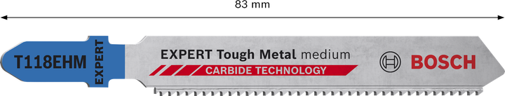 ใบเลื่อยจิ๊กซอว์ Bosch EXPERT Tough Metal T118EHM คาร์ไบด์