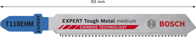 ใบเลื่อยจิ๊กซอว์ Bosch EXPERT Tough Metal T118EHM คาร์ไบด์.