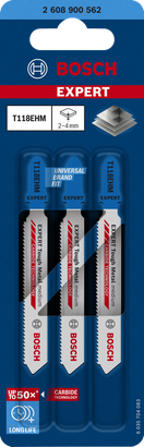 ใบเลื่อยจิ๊กซอว์ Bosch EXPERT Tough Metal T118EHM คาร์ไบด์