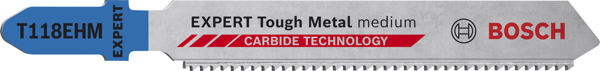 ใบเลื่อยจิ๊กซอว์ Bosch EXPERT Tough Metal T118EHM พร้อมฟันคาร์ไบด์.