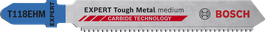 ใบเลื่อยจิ๊กซอว์ Bosch EXPERT Tough Metal T118EHM พร้อมฟันคาร์ไบด์.
