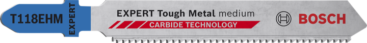 ใบเลื่อยจิ๊กซอว์ Bosch EXPERT Tough Metal T118EHM พร้อมฟันคาร์ไบด์