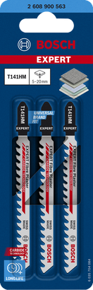 ใบเลื่อยจิ๊กซอว์คาร์ไบด์ Bosch EXPERT Fiber Plaster T141HM.