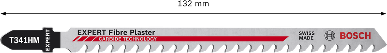 ใบเลื่อยจิ๊ก Bosch EXPERT Fiber Plaster T 341 HM ฟันคาร์ไบด์.