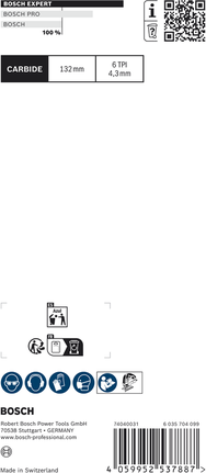 ใบเลื่อยจิ๊ก Bosch EXPERT Fiber Plaster T 341 HM 132มม.