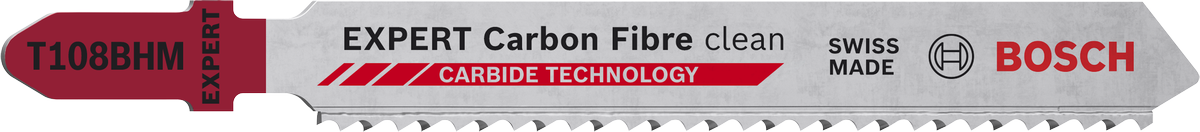 ใบเลื่อยจิ๊กซอว์ Bosch EXPERT คาร์บอนไฟเบอร์พร้อมฟันคาร์ไบด์.