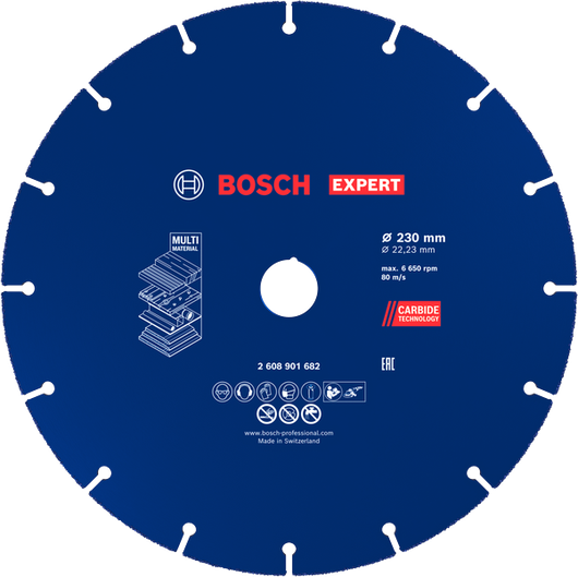ใบตัดคาร์ไบด์ Bosch EXPERT Multi Material 230 มม.