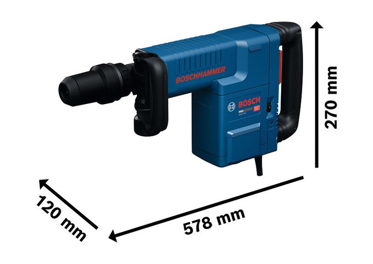 เครื่องสกัดคอนกรีต Bosch GSH11EV SDS max พร้อมขนาด.