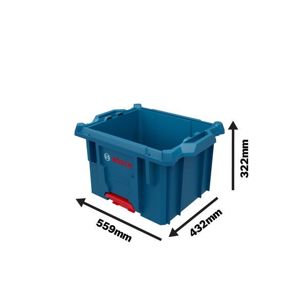 Bosch L-BOXX Contractor Crate กระเป๋าใส่ของสำหรับพกพาแบบซ้อนได้.