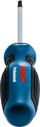 ไขควงสีน้ำเงินและดำ ปลายแบบ Torx T25 ด้ามจับออกแบบตามหลักสรีรศาสตร์