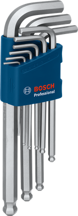 ชุดประแจหกเหลี่ยม Bosch S2 9 ชิ้น บรรจุในกล่องสีน้ำเงิน