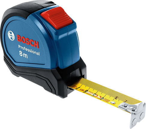 ตลับเมตร Bosch ขนาด 8 เมตร พร้อมใบมีดสีเหลืองแบบยืดได้