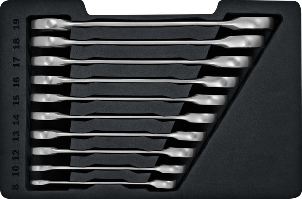 ชุดประแจแหวนฟรี 10 ชิ้น Professional