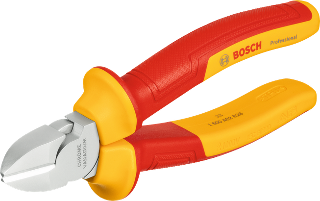 คีมตัดเฉียง Bosch VDE ขนาด 160 มม. พร้อมด้ามจับหุ้มฉนวน