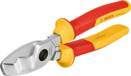กรรไกรตัดสายเคเบิล Bosch VDE พร้อมด้ามจับหุ้มฉนวนสีแดงเหลือง