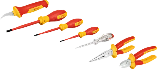 ชุดเครื่องมือช่าง Bosch VDE จำนวน 7 ชิ้น หุ้มฉนวน