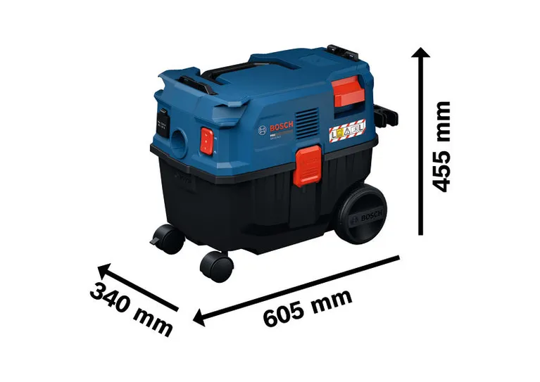 เครื่องดูดควันอเนกประสงค์ Bosch GAS12-25LS พร้อมขนาด