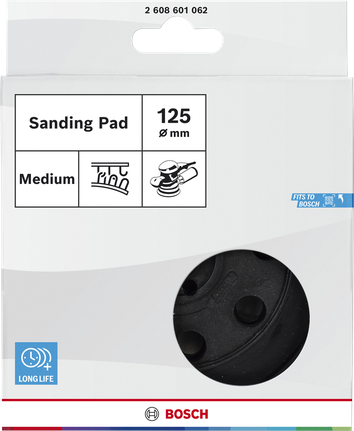 แผ่นขัดขนาดกลาง 125 มม. Bosch สำหรับเครื่องขัดแบบวงโคจร